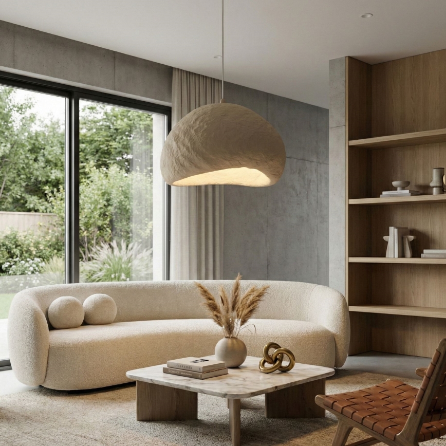 Brilagi - WABI SABI-riippuvalaisin johdolla, 1xE27/40W/230V, halkaisija 50 cm, beige