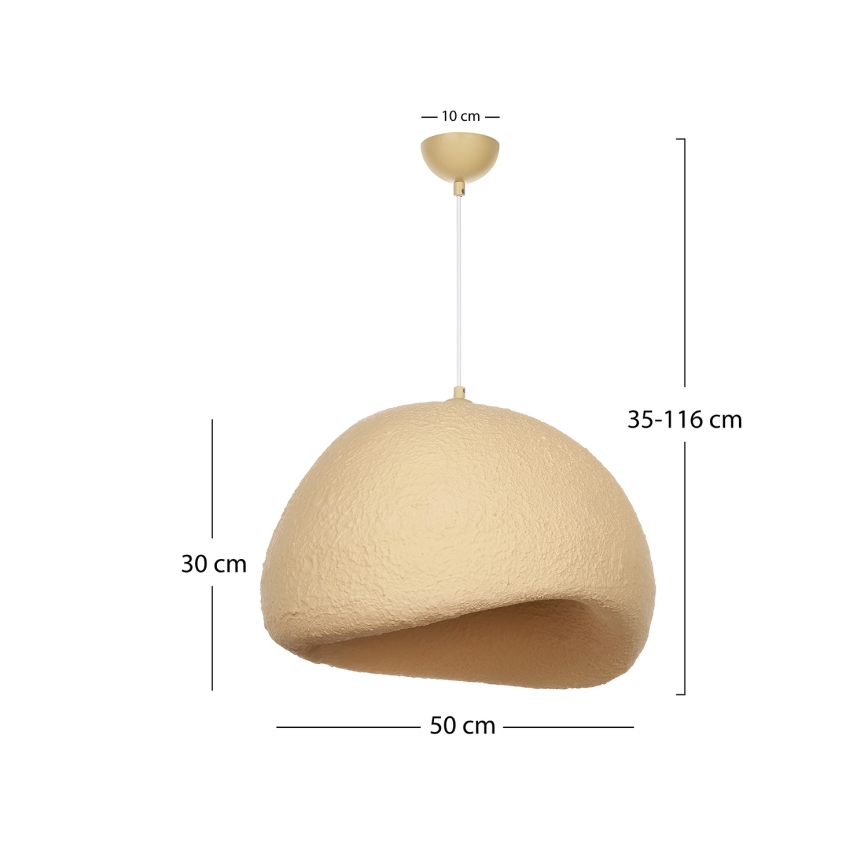 Brilagi - WABI SABI-riippuvalaisin johdolla, 1xE27/40W/230V, halkaisija 50 cm, beige