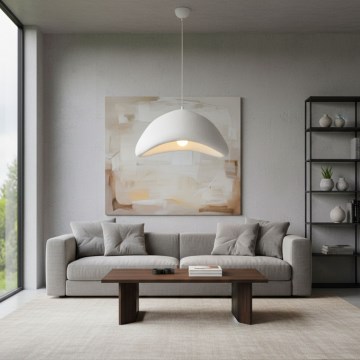 Brilagi - WABI SABI-riippuvalaisin johdolla 1xE27/40W/230V, halkaisija 52 cm, valkoinen