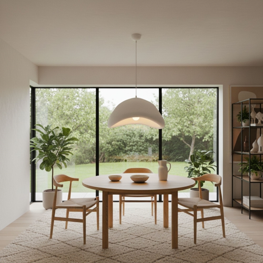 Brilagi - WABI SABI-riippuvalaisin johdolla 1xE27/40W/230V, halkaisija 52 cm, valkoinen