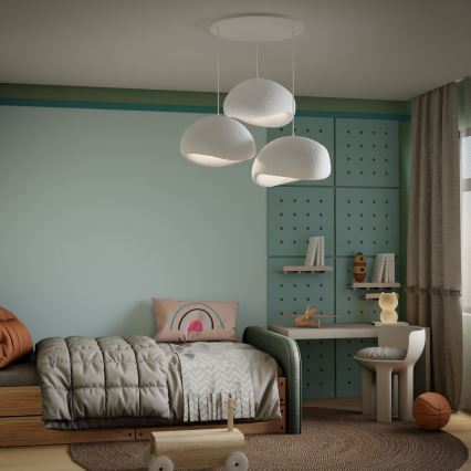 Brilagi - WABI SABI riippuvalaisin johdolla 3xE27/40W/230V valkoinen