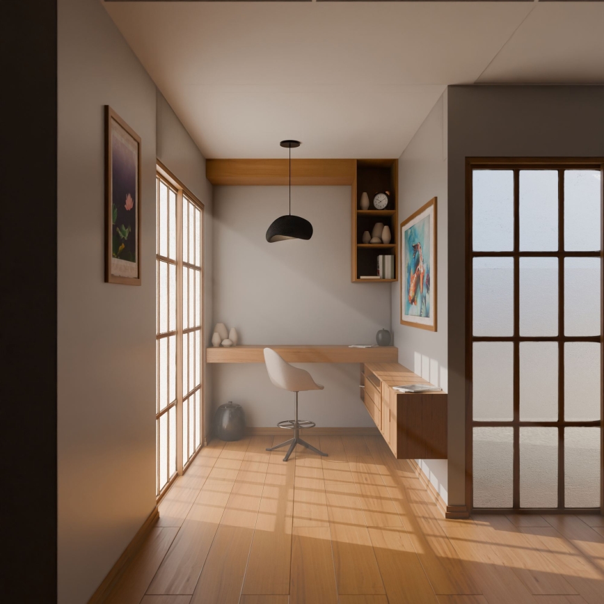 Brilagi - WABI SABI riippuvalaisin kaapelilla 1xE27/40W/230V musta