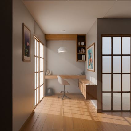 Brilagi - WABI SABI riippuvalaisin kaapelilla, 1xE27/40W/230V, Ø 35 cm, valkoinen