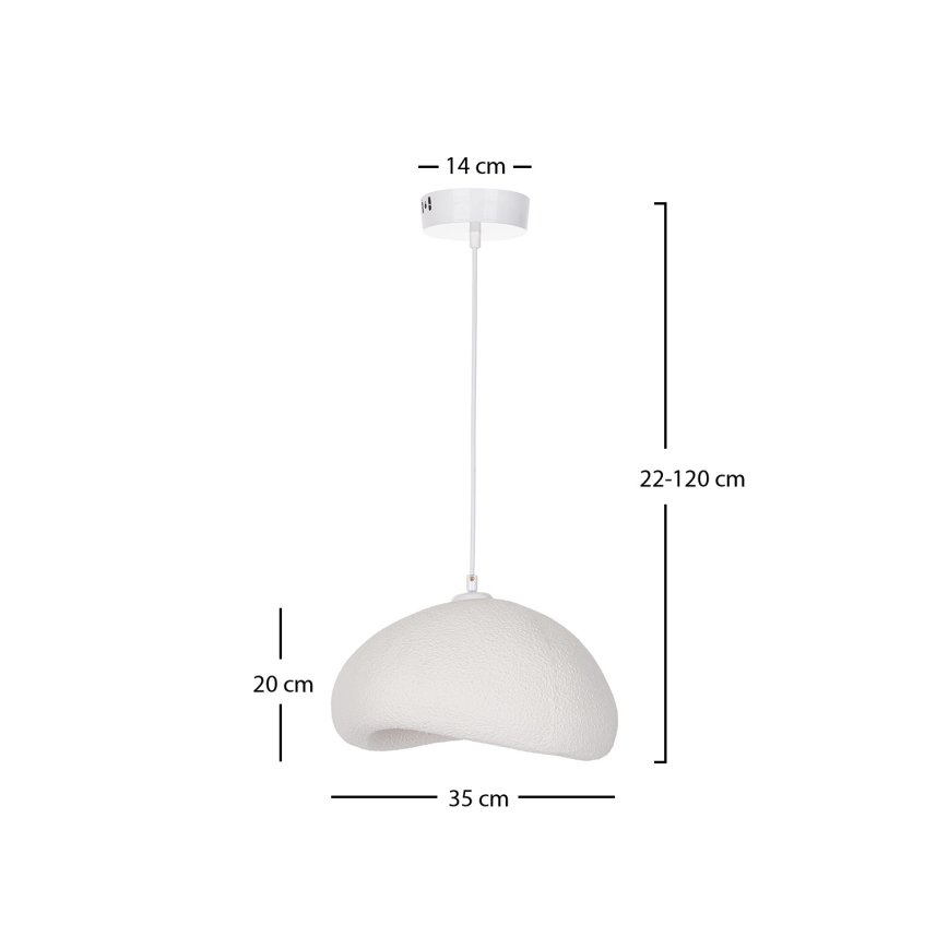 Brilagi - WABI SABI riippuvalaisin kaapelilla, 1xE27/40W/230V, Ø 35 cm, valkoinen