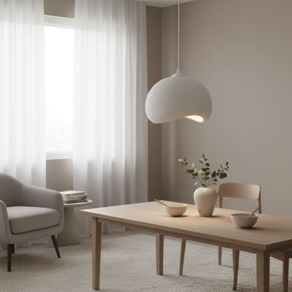 Brilagi - WABI SABI-riippuvalaisin kaapelilla, 1xE27/40W/230V, Ø34 cm, valkoinen