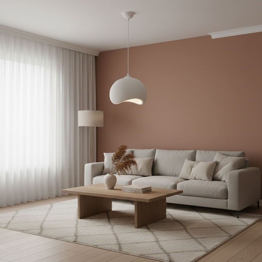 Brilagi - WABI SABI-riippuvalaisin kaapelilla, 1xE27/40W/230V, Ø34 cm, valkoinen