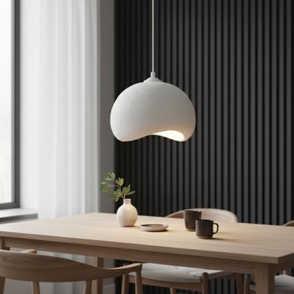 Brilagi - WABI SABI-riippuvalaisin kaapelilla, 1xE27/40W/230V, Ø34 cm, valkoinen