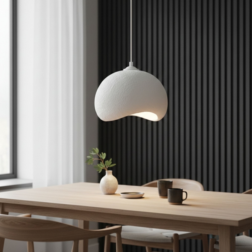 Brilagi - WABI SABI-riippuvalaisin kaapelilla, 1xE27/40W/230V, Ø34 cm, valkoinen