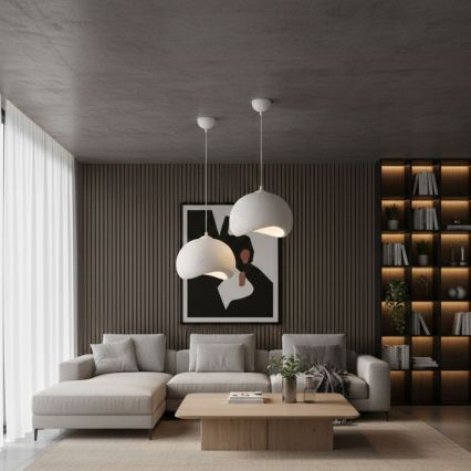 Brilagi - WABI SABI-riippuvalaisin kaapelilla, 1xE27/40W/230V, Ø34 cm, valkoinen