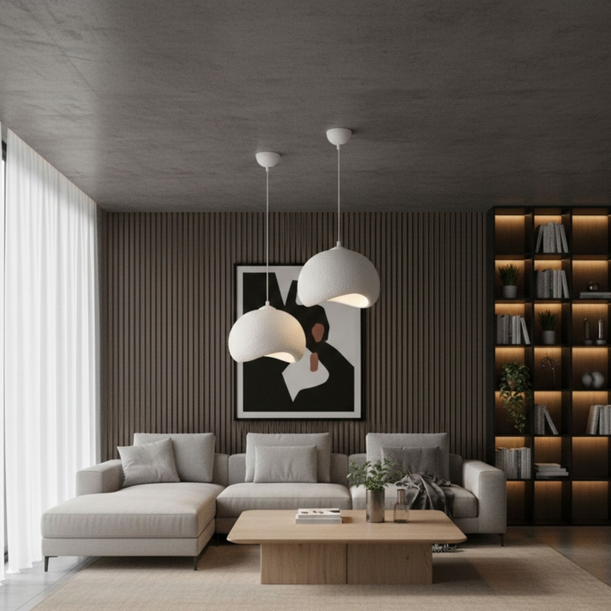 Brilagi - WABI SABI-riippuvalaisin kaapelilla, 1xE27/40W/230V, Ø34 cm, valkoinen