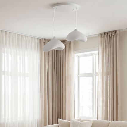 Brilagi - WABI SABI-riippuvalaisin kaapelilla 2xE27/40W/230V, halkaisija 45 cm, valkoinen