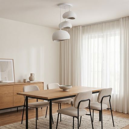 Brilagi - WABI SABI riippuvalaisin kaapelilla 3xE27/40W/230V, halkaisija 76 cm, valkoinen