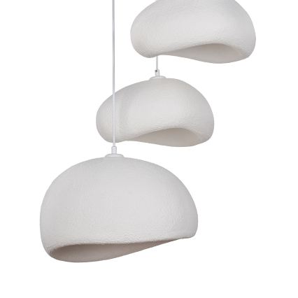 Brilagi - WABI SABI riippuvalaisin kaapelilla 3xE27/40W/230V, halkaisija 76 cm, valkoinen