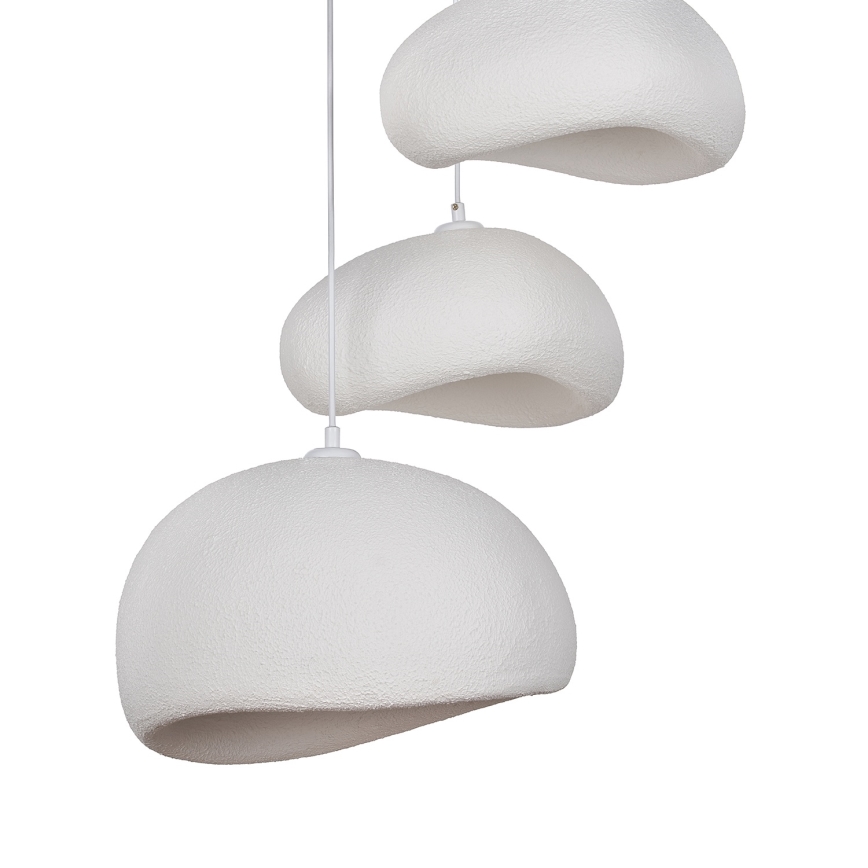 Brilagi - WABI SABI riippuvalaisin kaapelilla 3xE27/40W/230V, halkaisija 76 cm, valkoinen