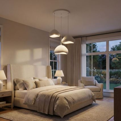 Brilagi - WABI SABI-riippuvalaisin kaapelilla 3xE27/40W/230V halkaisija 82 cm valkoinen