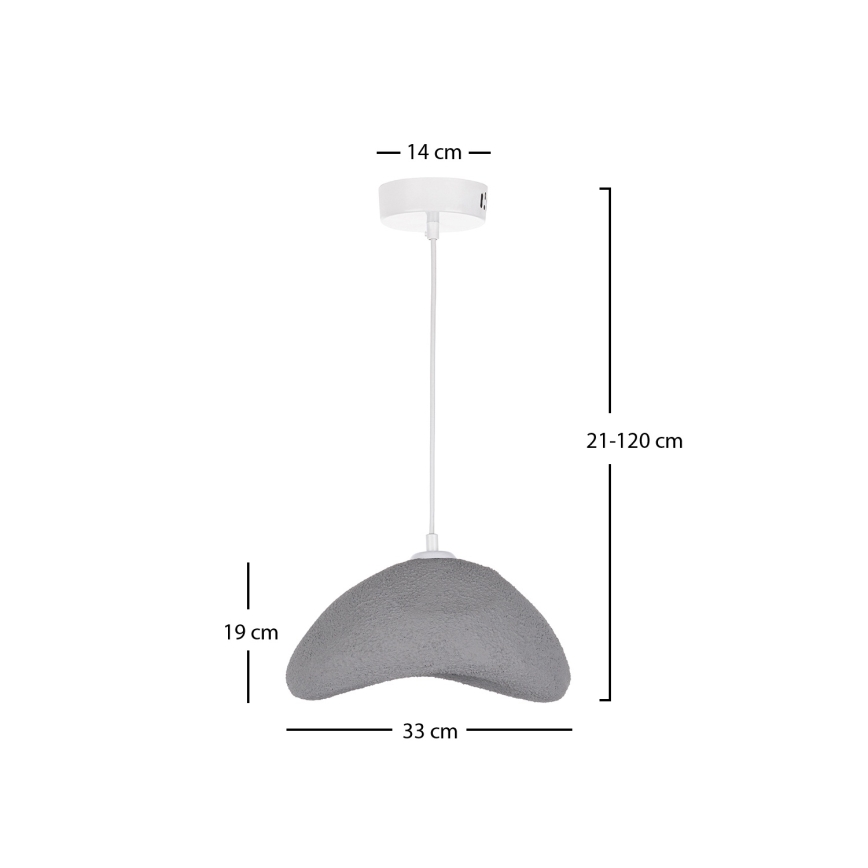 Brilagi - WABI SABI riippuvalaisin vaijerilla 1xE27/40W/230V, halkaisija 33 cm, harmaa
