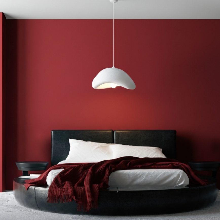 Brilagi - WABI SABI-riippuvalaisin vaijerilla 1xE27/40W/230V, halkaisija 42 cm, valkoinen