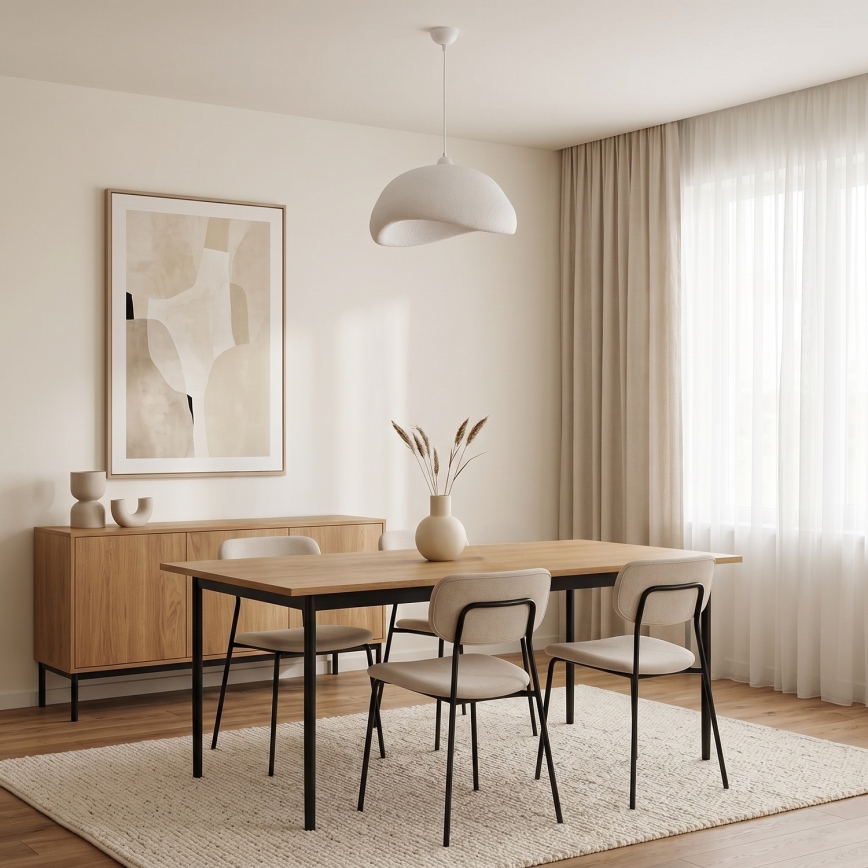 Brilagi - WABI SABI-riippuvalaisin vaijerilla 1xE27/40W/230V, halkaisija 42 cm, valkoinen