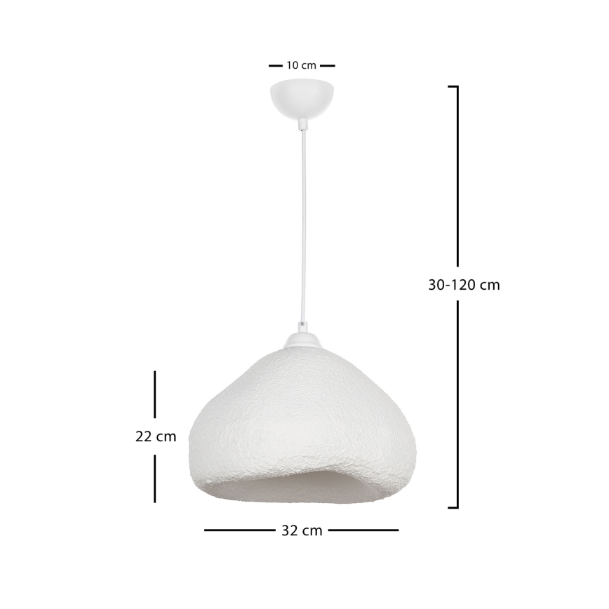 Brilagi - WABI SABI riippuvalaisin vaijerilla 1xE27/40W/230V Ø 32 cm valkoinen