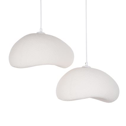Brilagi - WABI SABI riippuvalaisin vaijerilla 2xE27/40W/230V halkaisija 60 cm valkoinen