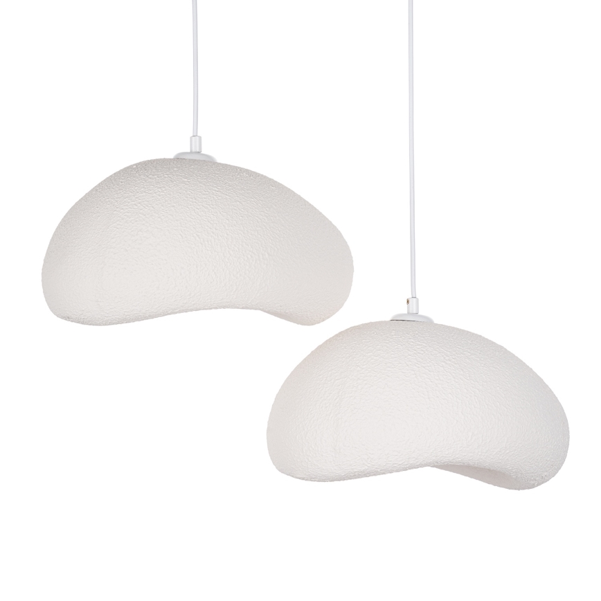 Brilagi - WABI SABI riippuvalaisin vaijerilla 2xE27/40W/230V halkaisija 60 cm valkoinen