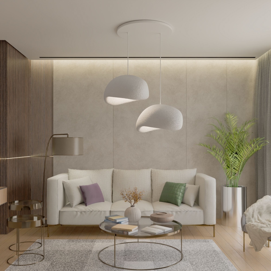 Brilagi - WABI SABI riippuvalaisin vaijerilla 2xE27/40W/230V valkoinen