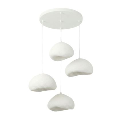 Brilagi - WABI SABI-riippuvalaisin vaijerilla 4xE27/40W/230V, Ø 95 cm, valkoinen