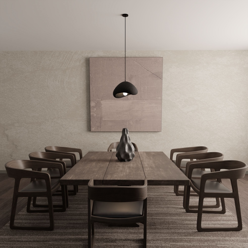 Brilagi - WABI SABI ripustettava valaisin johdolla 1xE27/40W/230V, halkaisija 33 cm, musta