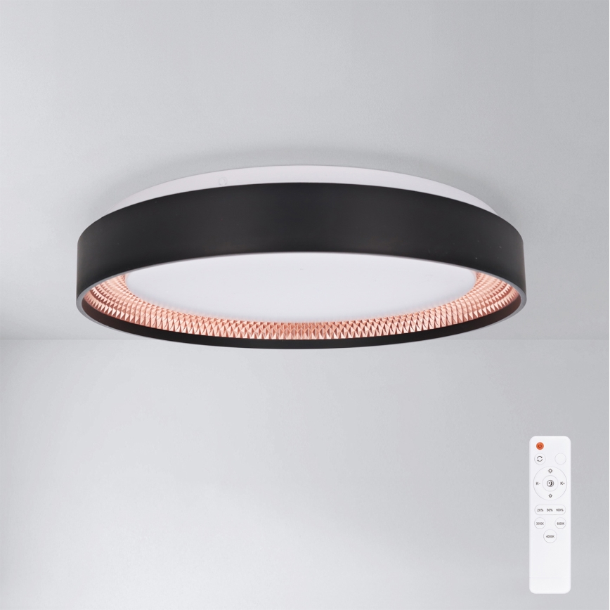 Brilagi - himmennettävä WALDO LED-kattovalaisin LED/48W/230V 3000-6500K halkaisija 40 cm musta/kulta + kaukosäädin