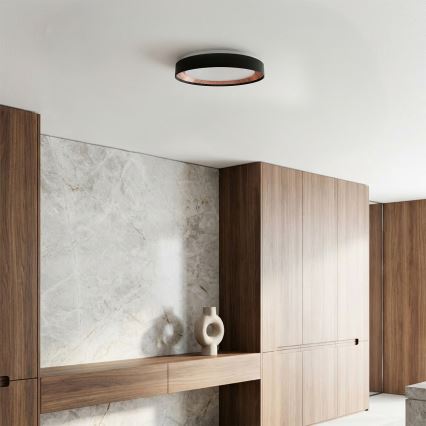 Brilagi - himmennettävä WALDO LED-kattovalaisin LED/48W/230V 3000-6500K halkaisija 40 cm musta/kulta + kaukosäädin