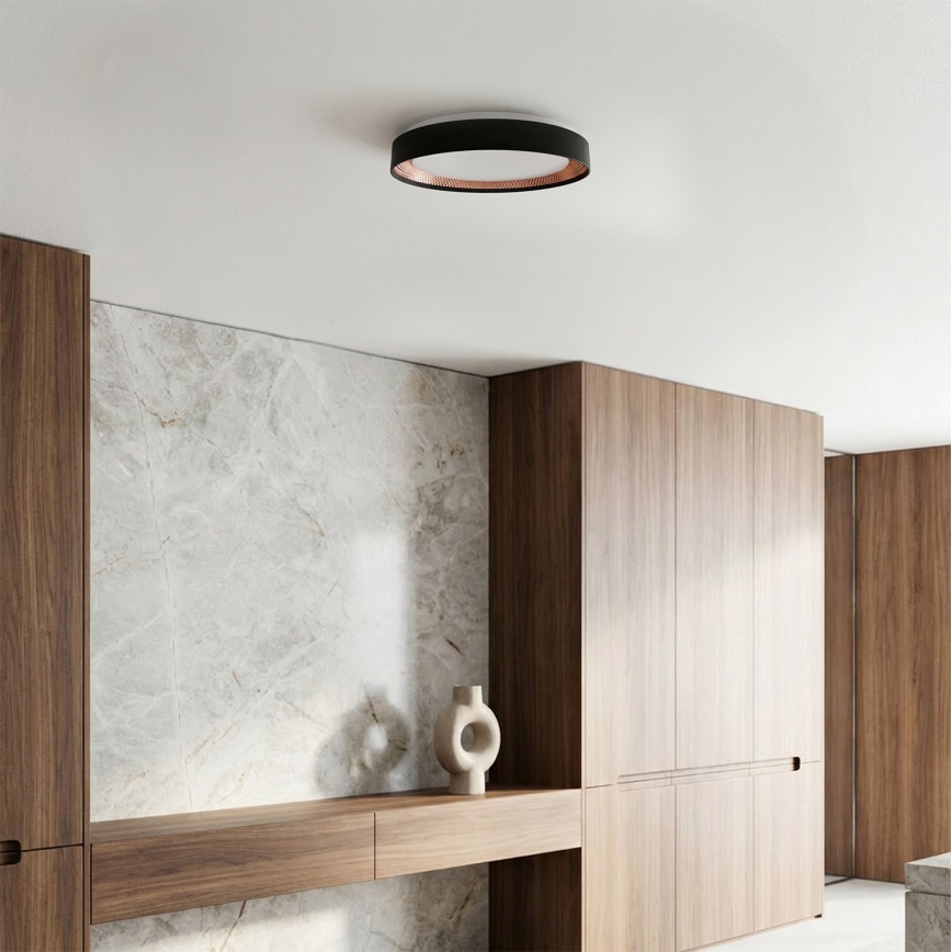 Brilagi - himmennettävä WALDO LED-kattovalaisin LED/48W/230V 3000-6500K halkaisija 40 cm musta/kulta + kaukosäädin