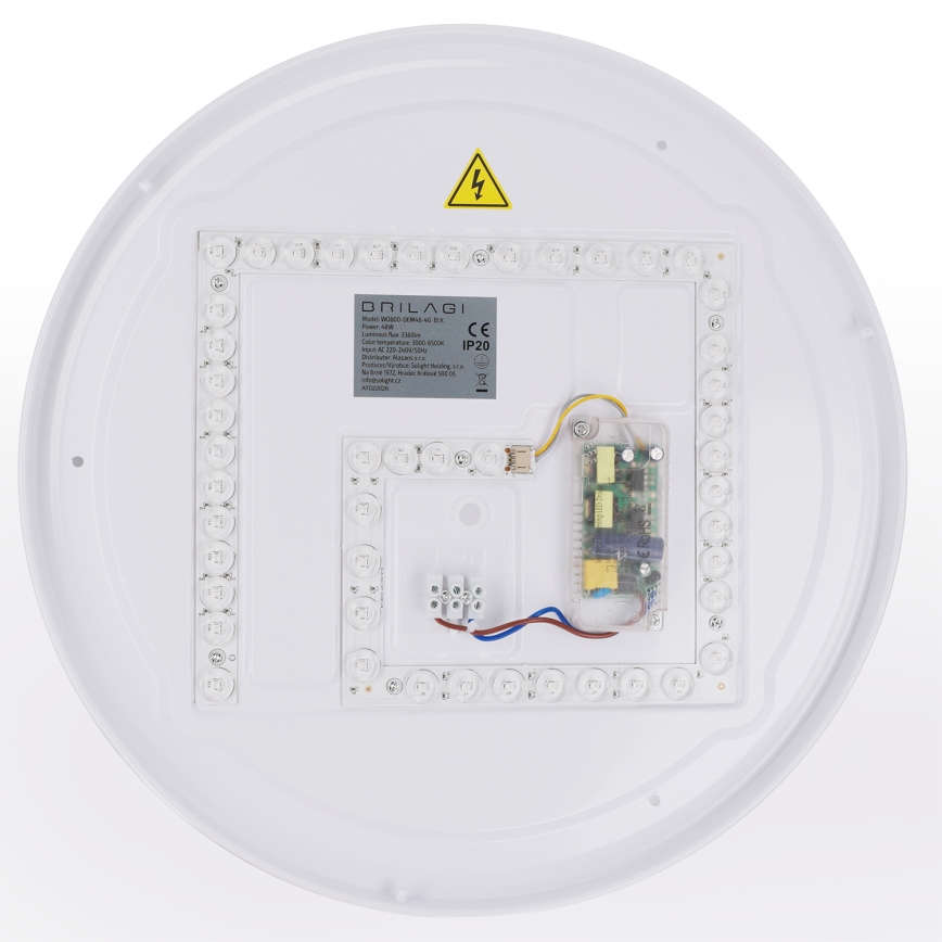 Brilagi - himmennettävä WALDO LED-kattovalaisin LED/48W/230V 3000-6500K halkaisija 40 cm musta/kulta + kaukosäädin