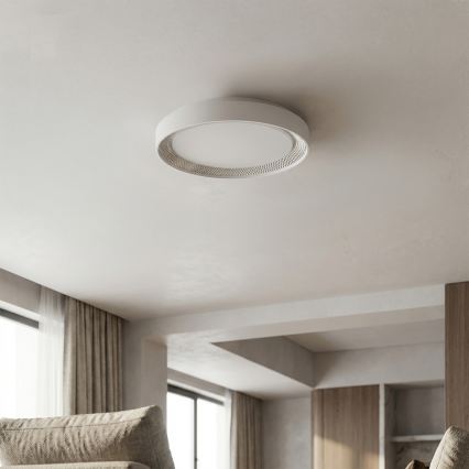 Brilagi - Himennettävä LED-kattovalaisin WALDO LED/48W/230V 3000-6500K Ø 40 cm valkoinen/hopea + kauko-ohjain