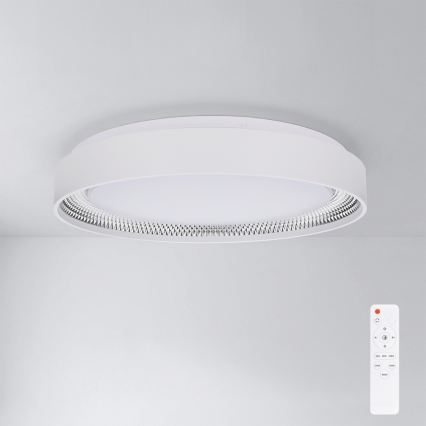Brilagi - Himennettävä LED-kattovalaisin WALDO LED/48W/230V 3000-6500K Ø 40 cm valkoinen/hopea + kauko-ohjain