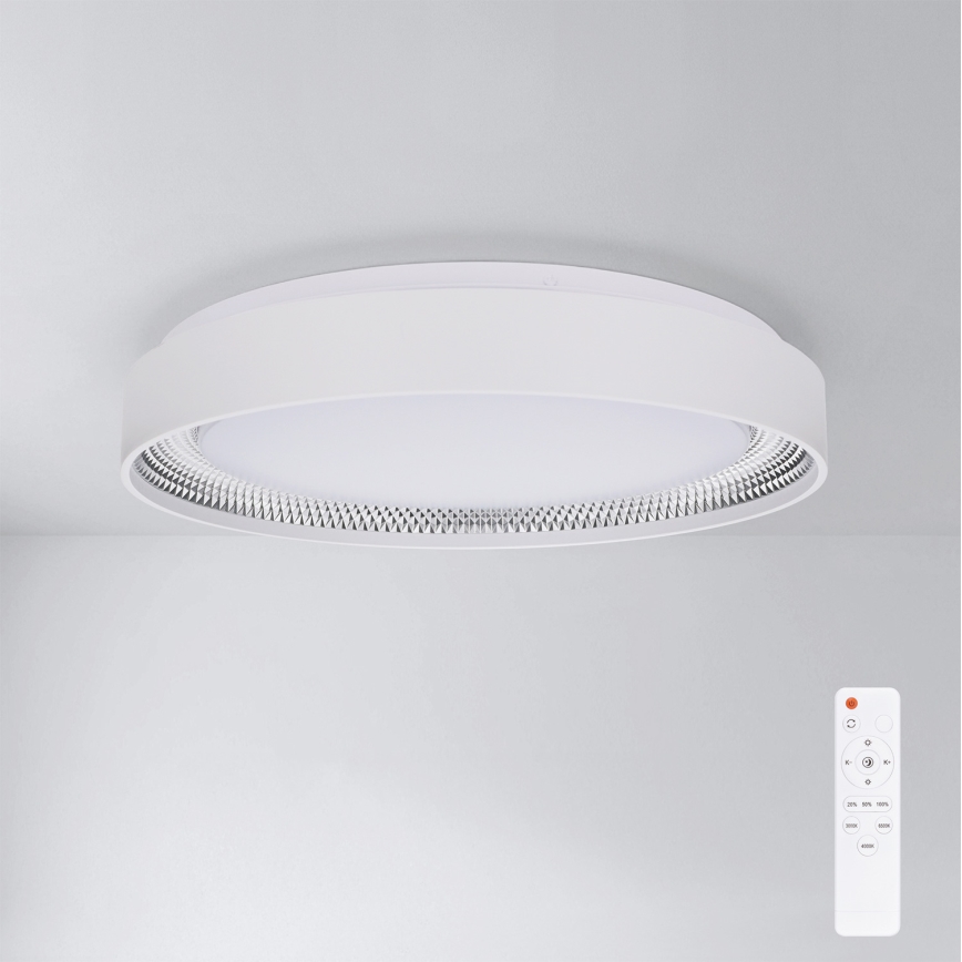 Brilagi - Himennettävä LED-kattovalaisin WALDO LED/48W/230V 3000-6500K Ø 40 cm valkoinen/hopea + kauko-ohjain