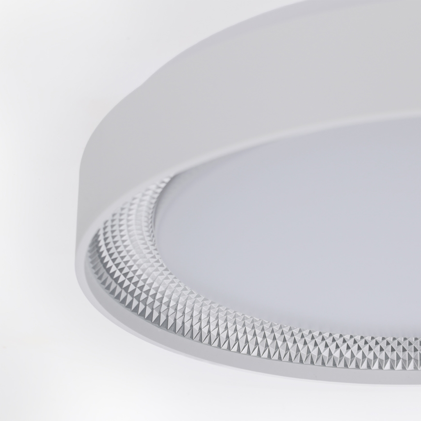 Brilagi - Himennettävä LED-kattovalaisin WALDO LED/48W/230V 3000-6500K Ø 40 cm valkoinen/hopea + kauko-ohjain