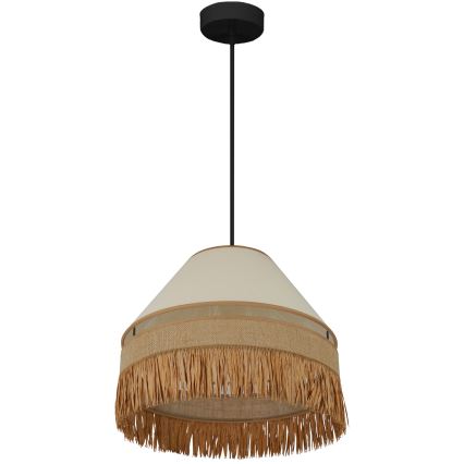Brilagi - Ripustettava kattovalaisin WINNETOU AVIGNION 1xE27/15W/230V halkaisija 35 cm ruskea/kerma