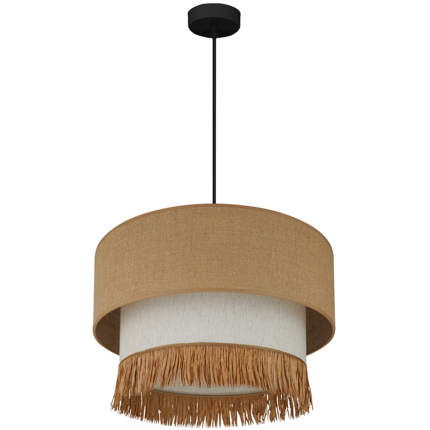 Brilagi - Ripustettava kattovalaisin WINNETOU BOHO 1xE27/15W/230V halkaisija 45 cm ruskea/kerma