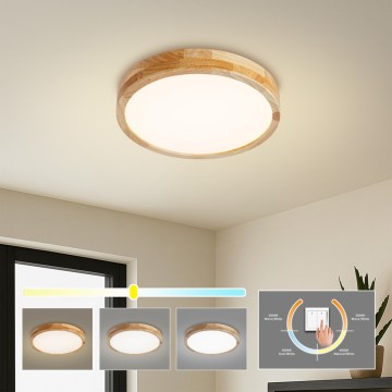 BRILAGI - WOODLINE LED -kattovalaisin LED/24W/230V 3000/4000/6000K tammi, halkaisija 30 cm