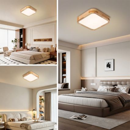 BRILAGI - LED-kattovalaisin WOODLINE SQUARE LED/32W/230V 3000/4000/6000K tammi 30x30 cm