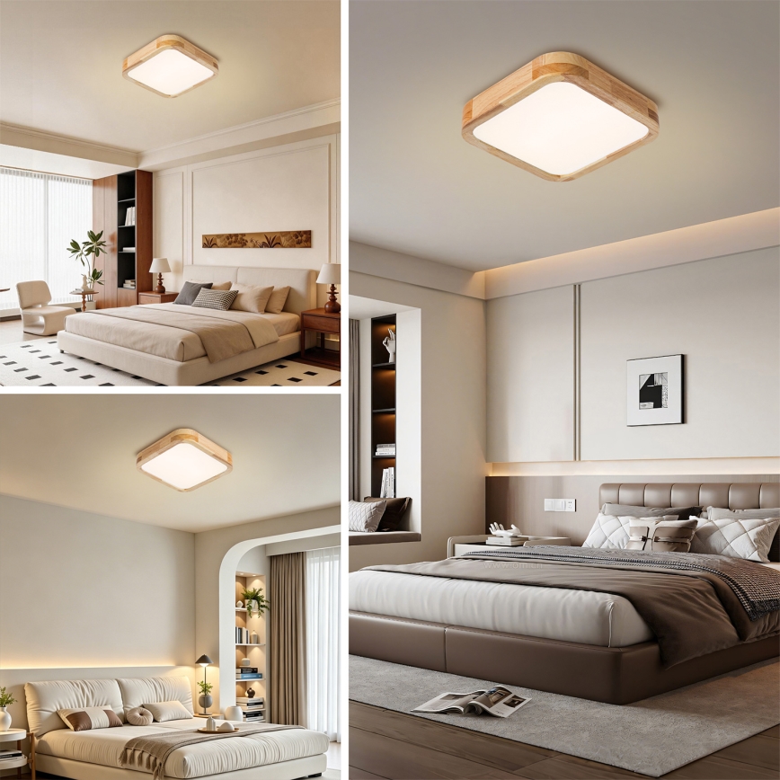 BRILAGI - LED-kattovalaisin WOODLINE SQUARE LED/32W/230V 3000/4000/6000K tammi 30x30 cm