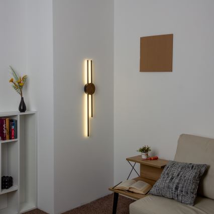 Brilagi - LED-seinävalaisin WOODY COLLINE LED/15W/230V 80 cm tammi-pähkinä