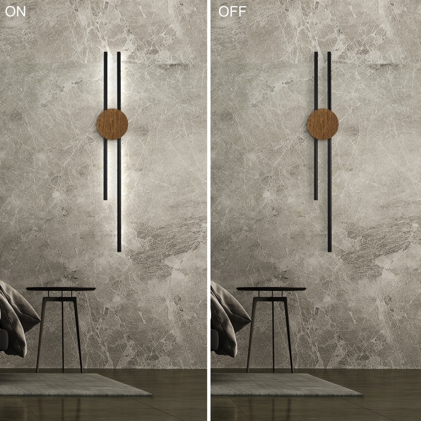 Brilagi - LED-seinävalaisin WOODY COLLINE LED/15W/230V 80 cm tammi-pähkinä