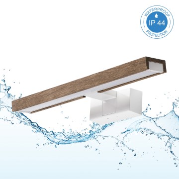Brilagi - WOODY MIRROR 3-in-1 LED-kylpyhuoneen peilivalaisin 8W/230V 40 cm IP44 valkoinen/tammi