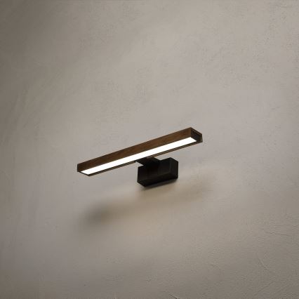 BRILAGI - LED-kylpyhuoneen peilivalaisin 3-in-1 WOODY MIRROR LED/8W/230V 40 cm IP44 musta/tammi-pähkinä