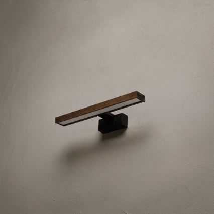 BRILAGI - LED-kylpyhuoneen peilivalaisin 3-in-1 WOODY MIRROR LED/8W/230V 40 cm IP44 musta/tammi-pähkinä