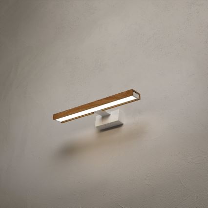 Brilagi - LED-kylpyhuonepeilivalaisin 3-in-1 WOODY MIRROR LED/8W/230V 40 cm IP44 valkoinen/tammi