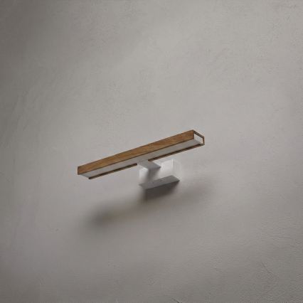 Brilagi - LED-kylpyhuonepeilivalaisin 3-in-1 WOODY MIRROR LED/8W/230V 40 cm IP44 valkoinen/tammi