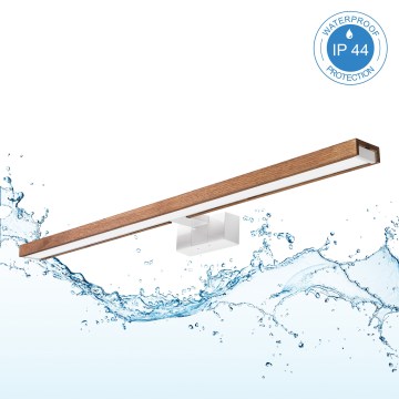 Brilagi - WOODY MIRROR 3v1 LED-kylpyhuoneen peilivalaisin LED/15W/230V 80 cm IP44 valkoinen/tammi kirsikka