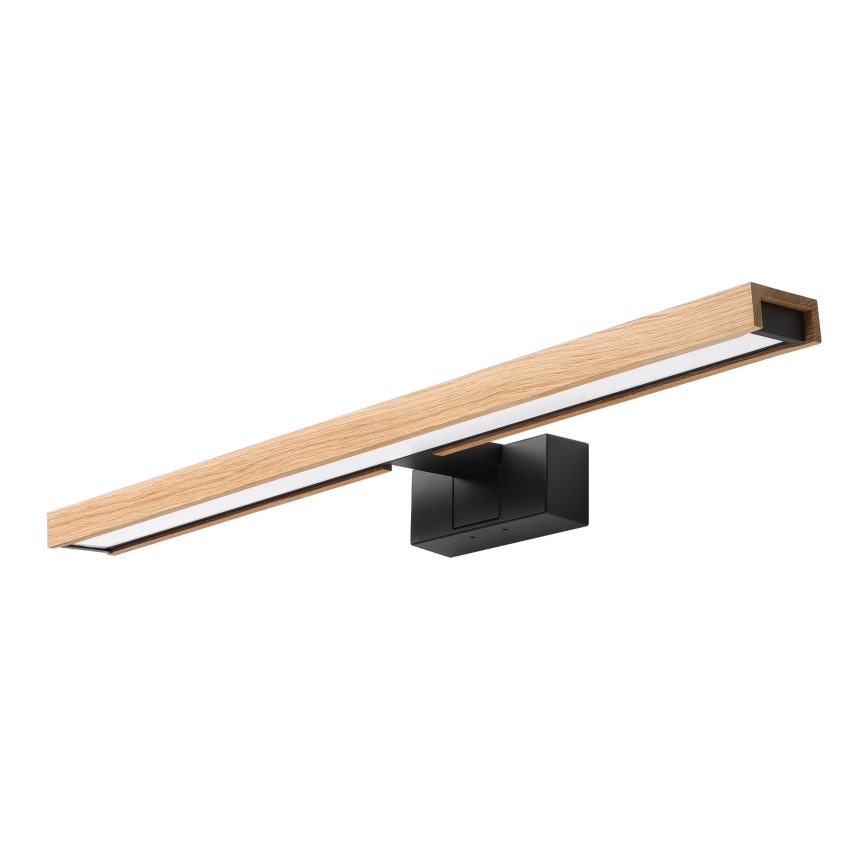 Brilagi - LED-kylpyhuoneen peilivalaisin 3-in-1 WOODY MIRROR LED/12W/230V 60 cm IP44 musta/tammi